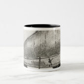 Bot van de Mortlock-eilanden met een uitwijkhaven Tweekleurige Koffiemok (Center)