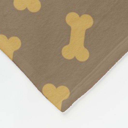 bot voor hondentextuur fleece deken (Hoek)