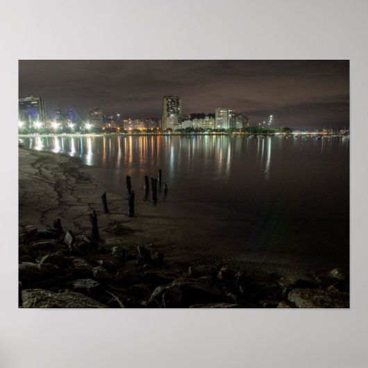 Botafogo Bay Night Poster (Voorkant)