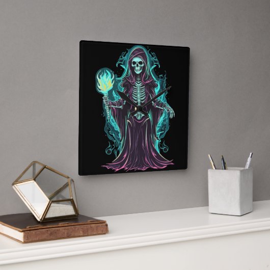 botafval vierkante klok (Kantoor)