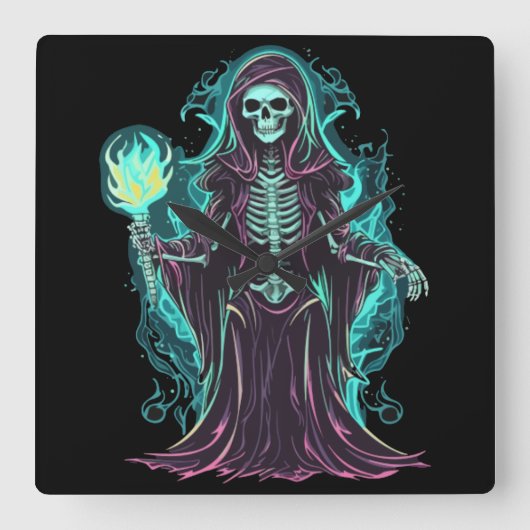 botafval vierkante klok (Voorkant)