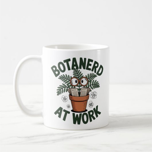 Botanerd aan het werk Funny Plant Biology Koffiemok (Links)