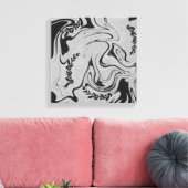 Botanic Balance" Black & White Acrylic Wall Art  Canvas Afdruk (Insitu (Woonkamer))