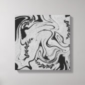 Botanic Balance" Black & White Acrylic Wall Art  Canvas Afdruk (Voorkant)