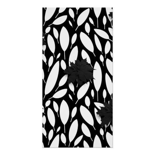 Botanic Balance" Black & White Glossy Poster (Voorkant)