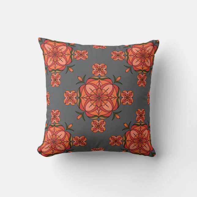 Botanic Bloom Throw Pillow Kussen (Voorkant)