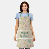 Botanic Flower Garden & Kitchen Apron with Quote Schort (Gedragen)