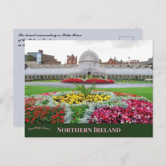 Botanic Gardens in Belfast Northern Ireland Briefkaart (Voorkant / Achterkant)