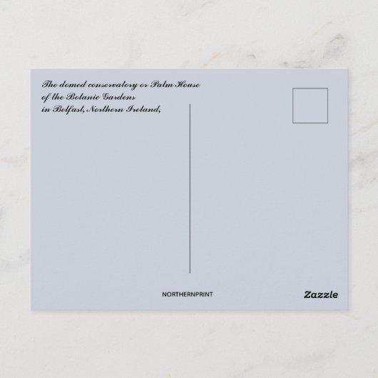 Botanic Gardens in Belfast Northern Ireland Briefkaart (Achterkant)