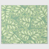 Botanic jungle seamless pattern in pastel green co cadeaupapier (Vlak)