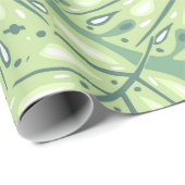 Botanic jungle seamless pattern in pastel green co cadeaupapier (Rol Hoek)