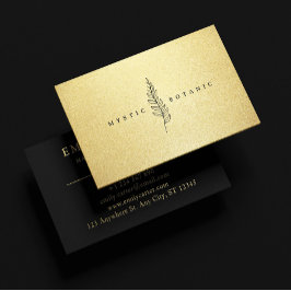 Botanic Leaf & Gold Modern Visitekaartje