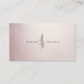 Botanic Leaf I Chic Blush Pink Rose Gold Folie Visitekaartje (Voorkant)