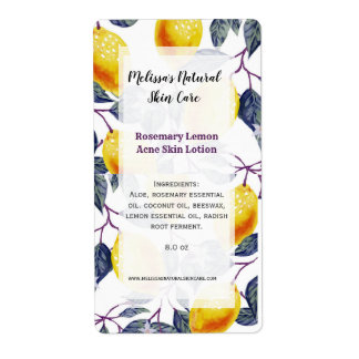 Botanic Lemons Home Zakelijk Ingrediëntenlijst Etiket