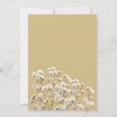 Botanic navy blue ivory gypsophila Save the Date Kaart (Achterkant)