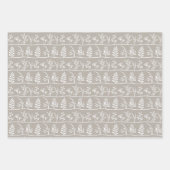 Botanic Serenade Soft Minimalist Silhouettes Inpakpapier Vel (Voorkant 3)