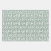 Botanic Serenade Soft Minimalist Silhouettes Inpakpapier Vel (Voorkant)