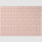Botanic Serenade Soft Peach Minimalist Silhouettes Tissuepapier (Voorkant)