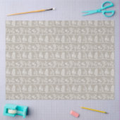 Botanic Serenade Soft Taupe Minimalist Silhouettes Tissuepapier (Craft)