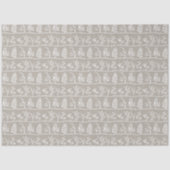 Botanic Serenade Soft Taupe Minimalist Silhouettes Tissuepapier (Voorkant)