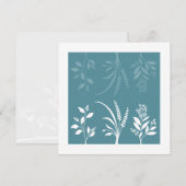 Botanic Serenade Spring Meadow Blue Floral Minimal Notitiekaartje (Voorkant / Achterkant)