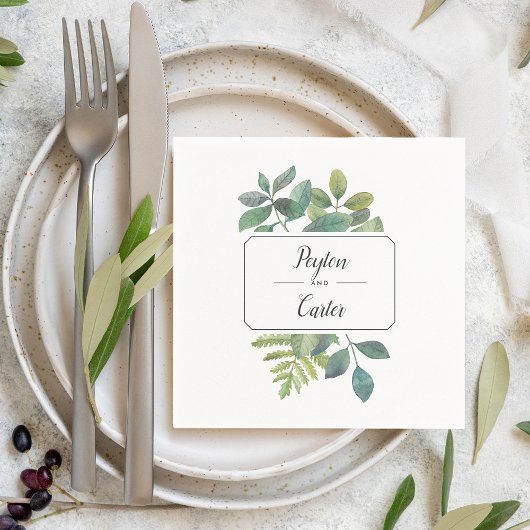 Botanica - Aangepaste bruiloft Servet