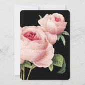 Botanica | Black Vintage Wedding Kaart (Achterkant)