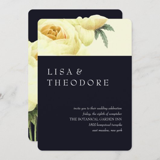 Botanica | Blauw gele bruindweduwen Kaart (Voorkant / Achterkant)