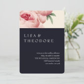 Botanica | Blue Vintage Wedding Kaart (Staand voorkant)