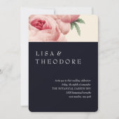 Botanica | Blue Vintage Wedding Kaart (Voorkant)