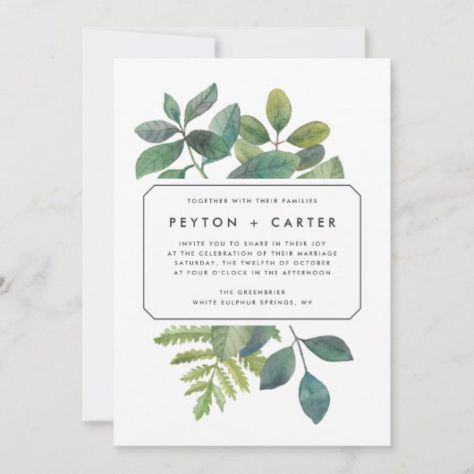 Botanica bruiloft uitnodiging (Voorkant)