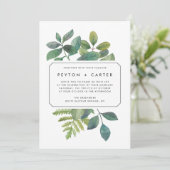 Botanica bruiloft uitnodiging (Staand voorkant)