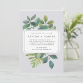 Botanica bruiloft uitnodiging (Staand voorkant)