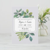 Botanica bruiloft uitnodiging (Staand voorkant)