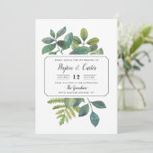 Botanica bruiloft uitnodiging (Staand voorkant)