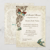 Botanica Bruiloft Vrijgezellenfeest uitnodigen - C Kaart (Voorkant / Achterkant)