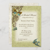 Botanica Bruiloft Vrijgezellenfeest uitnodigen - G Kaart (Voorkant / Achterkant)