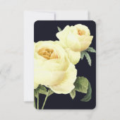 Botanica | Geel blauw Bruiloft RSVP maaltijd optie Kaart (Achterkant)