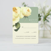 Botanica | Gele sage Weddenschap RSVP-maaltijd, op Kaart (Staand voorkant)