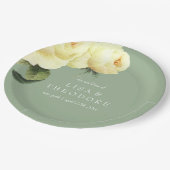 Botanica | Gele salie  bloem Bruiloft Papieren Bordje (Gekanteld)