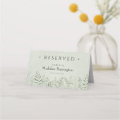 Botanica Green  Leaves Wedding Place Card Plaatskaartje (Voorkant)