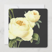 Botanica | Grijs Geel  roos Bruiloft Kaart (Achterkant)