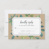 Botanica Kraft RSVP-kaart RSVP Kaartje (Voorkant)