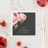 Botanica | PInk grijs Vintage bruiloft gepersonali Servet (Insitu)