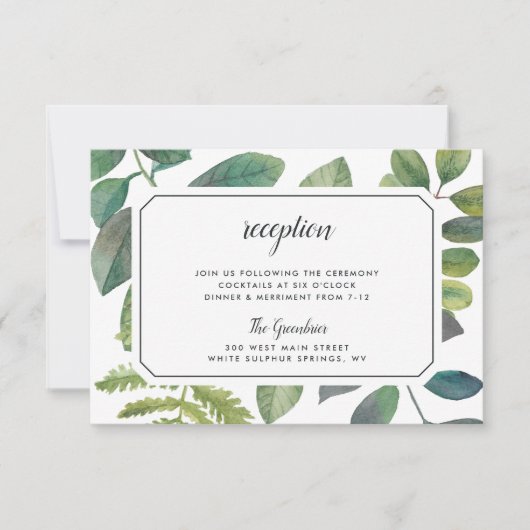 Botanica Receptie Behuizing Kaart (Voorkant)