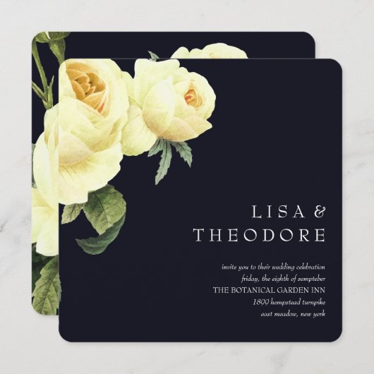 Botanica |  roos met blauw geel kaart (Voorkant / Achterkant)