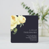 Botanica |  roos met blauw geel kaart (Staand voorkant)