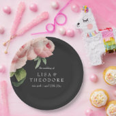 Botanica | Roze Grijs  bloemhuwelijk Papieren Bordje (Feest)