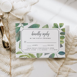 Botanica RSVP-kaart met maaltijdkeuze RSVP Kaartje