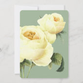 Botanica | Sage Yellow Vintage Weddenschap Kaart (Achterkant)